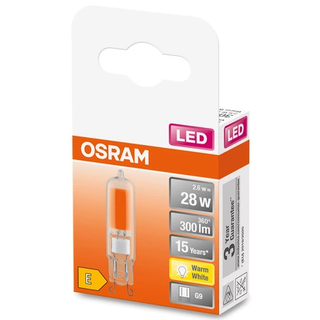 COB G9 LED Lampe CAPSULE 2,6W = 30W 320lm 2700K Warm 300° OSRAM STAR