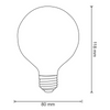 E27 G80 LED Leuchtmittel 7W = 60W 810lm 3000K Warm 360° GOLDLUX Filament (Polux)