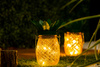 Gartenlampe LED Solar Laterne Hanging Jar ANANAS Glas 3000K