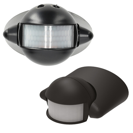PIR-Bewegungsmelder und Dämmerungsmelder LX39 180ST BLACK KOBI