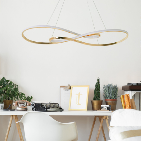 LED Hängeleuchte Hängend 50W 7800lm 4000K Neutral Gold Zumba Sanico Goldlux