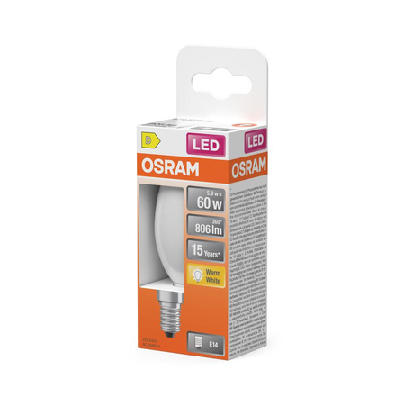 LED Leuchtmittel E14 B35 5,5W = 60W 806lm 2700K Warm 300° OSRAM STAR Filament