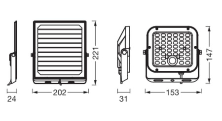Solar Flutlicht LED Außenlampe 10W 1400lm 4000K IP65 Schwarz mit Bewegungs- und Dämmerungssensor Endura Ledvance