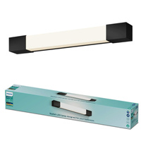 LED Spiegelbeleuchtung 5W 730lm 2700K 44cm IP44 Schwarz Rover Philips