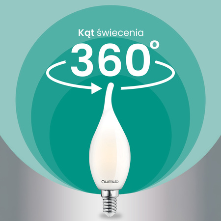 6x LED-Lampe E14 Kerze BA35 2,2W 470lm = 40W 2700K warmweiß 360° Glühfaden Energieklasse A LUMILED