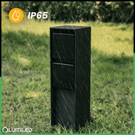 IBERI Outdoor Standmasten 230V 2x Netzsteckdose IP65 LUMILED