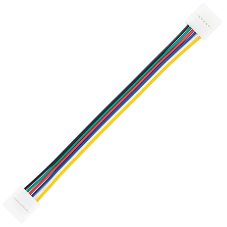 Steckverbinder für LED-Streifen 6PIN RGB+CCT aufschnappbar 2-seitig mit 12mm Kabel