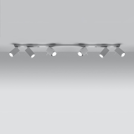 MERIDA Deckenleuchte 6xGU10 Reflektor Halogen Leuchte Moving 118cm Weiß SOLLUX