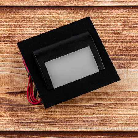 DECORUS Treppenleuchte LED-Lampe 1,2W Schwarz ProVero Neutral 4000K 12V DC