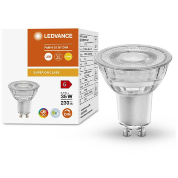 GU10 LED Leuchtmittel 3,7W = 35W 230lm 2700K Warm 36° CRI90 Dimmbares Glas LEDVANCE Superior