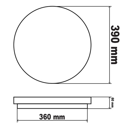 LED-Badezimmerdecke Plafond ORLANDO 24W IP44 4000K mit Bewegungs- und Dämmerungssensor
