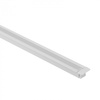 LED-Einbauprofil aus Aluminium Weiß 1m mit mattiertem Diffusor für LED-Streifen + Kappen Ecolight PW Serie