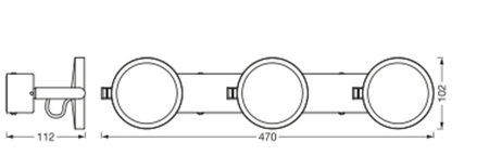 Wandmontierte LED-Deckenleuchte für Badezimmer 20W 700lm CCT 45cm IP44 Dimmbar Silber SMART+ WiFi Sun@Home Ledvance