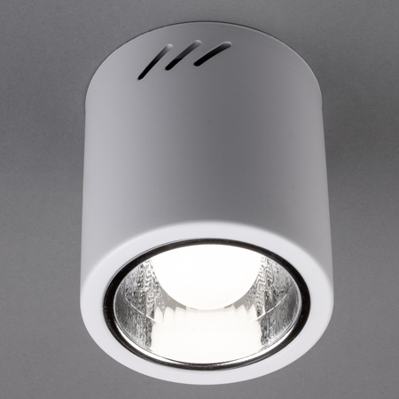 Aufbauleuchte E27, Aufbauspot Runde Tube Weiß Fest APUS 13 LUMILED