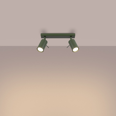 Tuba Spot Reflektor Deckenleuchte 2x GU10 Olive Ring Bittersweet Shimmer SL.1501 Sollux