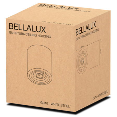 Aufbauleuchte HALOGEN Aluminium Schwarz SPOT TUBE 10cm für LED GU10 Bellalux