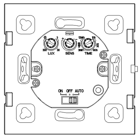 Mikrowellen-Bewegungsmelder 180° IP20 SCHWARZ Unterputz-Wandmontage verstellbar V-TAC
