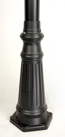 Outdoor-Gartenlampenmast LATERNE E27 Retro Maxi OGMWN 1 190-290cm schwarz Su-Ma