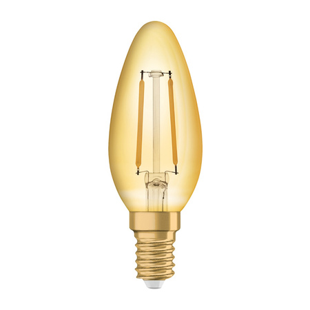 LED-Lampe E14 B35 2.5W = 22W 220lm 2400K Warm 360° Glühfaden OSRAM Vintage 1906