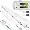 Hermetische Feuchtraumleuchte LED 2x T8, G13 Leuchte IP65 150cm+LED-Leuchtstofflampen 25W 4000K LUMILED