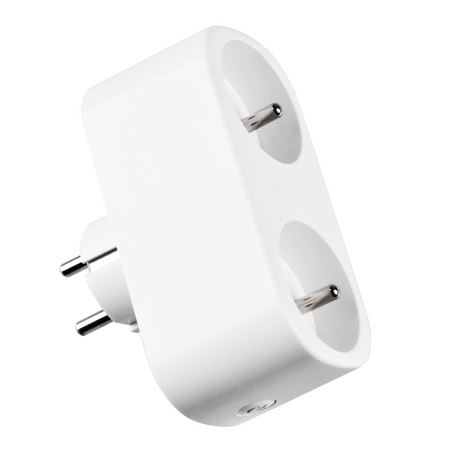 Intelligente WLAN-Steckdose SMART Tuya Doppelsteckdose mit 16A-Schalter