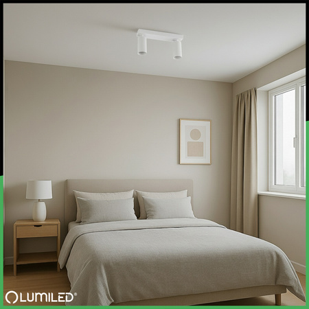 SPOT TUBA Deckenleuchte Reflektor Halogen Leuchte 2x GU10 TABULA LUMILED