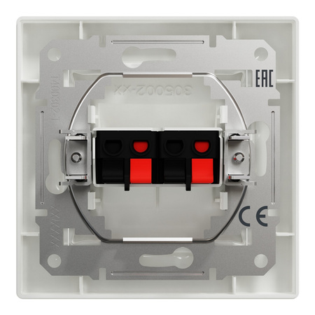 Doppelte Unterputz-Lautsprecherbuchse Weiß SCHNEIDER ASFORA