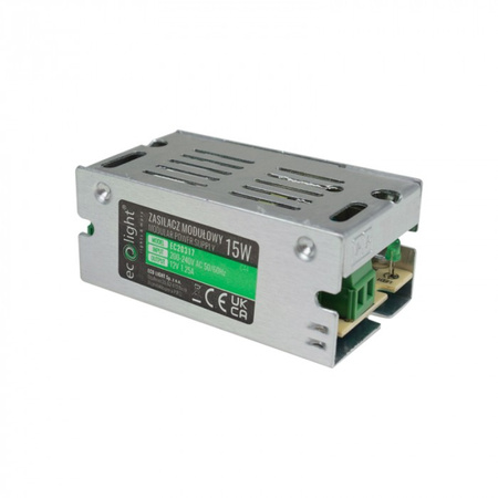Modulares Netzgerät für LED-Streifen 15W 12V 1.25A IP20 SLIM Ecolight