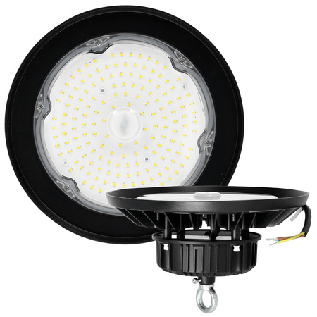 Hohe Bucht LED Industrieleuchte 100W 14000lm 4000K Neutral Schwarz IP66 IK10 Rio Pro Kobi