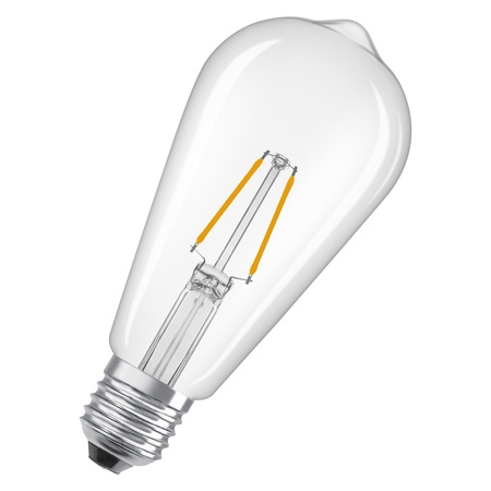 LED-Lampe ST64 E27 Kerze 1.8W = 25W 250lm 2700K Warm 300° Glühfaden STAR CLASSIC Osram