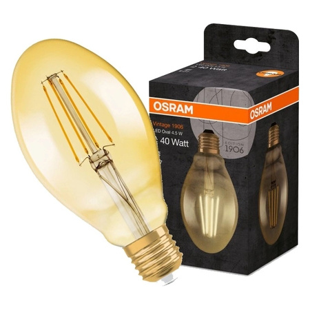 LED-Lampe E27 OVAL 4.5W = 40W 470lm 2500K Warm 360° OSRAM Vintage 1906