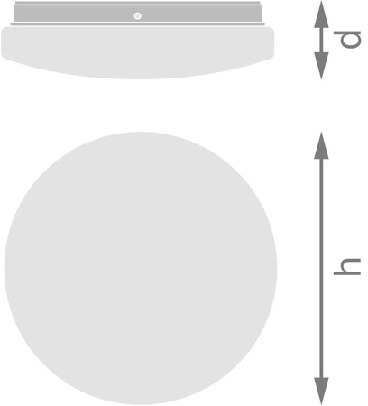 LED Plafond Deckenleuchte 12W 900lm 3000K Warm IP44 Weiß Decke Ledvance