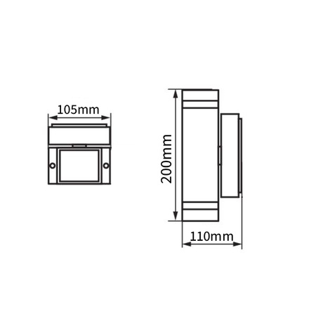 Außenleuchte LED-Wandleuchte INEZ GU10 Schwarz IP54