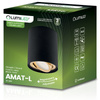 Aufputz HALOGEN Spot Tuba Beweglich AMAT-L GU10 Rund Schwarz-Gold 115mm LUMILED