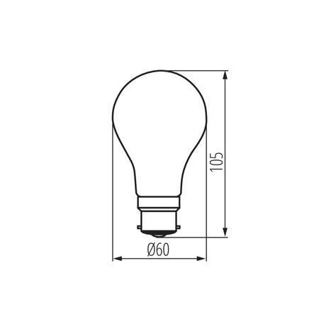 LED Lampen XLED B22 A60 7W 810lm 6500K Kaltlicht-Filament Milchig KANLUX
