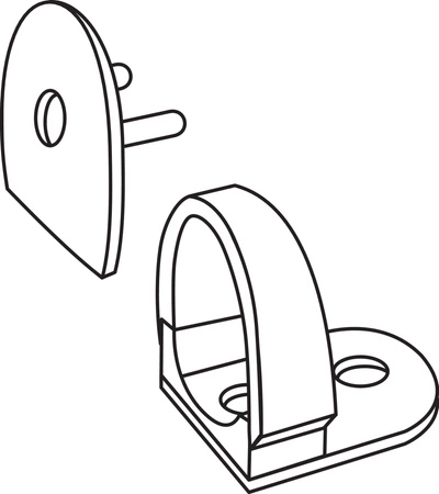 HANDLE A Befestigungswinkel für Aluminiumprofile Silber KANLUX