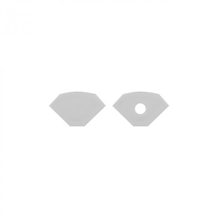 LED-Eckprofil aus Aluminium Aufputz Weiß 1m mit milchigem Lampenschirm für LED-Streifen + Kappen Ecolight R-Serie