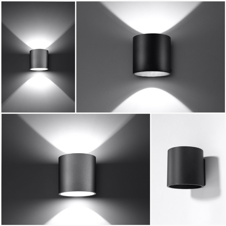 Wandleuchte Wandleuchte ORBIS 1 G9 Rohr oben/unten Minimalistisch Schwarz SOLLUX