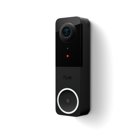 Smart Video Türklingel mit 2K QHD 1440p CMOS Kamera Schwarz SMART Zigbee WiFi Türklingel Sicher Philips HUE