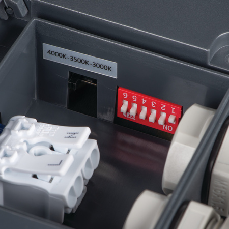 Plafond LED-Deckenleuchte mit Bewegungssensor 30W 2940lm CCT IP65 Graphit BENO KANLUX