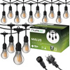 Garten Girlande Outdoor-Lichterkette 10m 10x E27 Glühbirnen SMOKEY 6W 2200K MALUS Lumiled