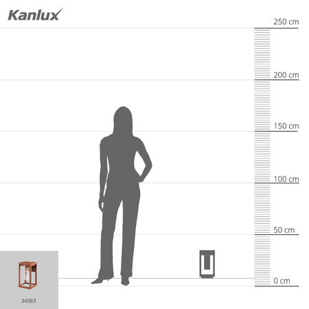 Gartenlampe VIMO E27 Elevation Wandleuchte IP44 Sensor Braun Kanlux