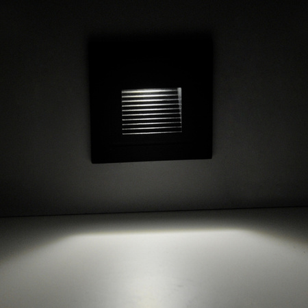 LED-Garten-Treppeneinbauleuchte 3W 20lm IP44 4000K grau Q6 GOLDLUX (Polux)