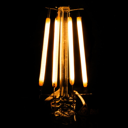 Lampen E27, Glühbirne A60 6W = 50W 660lm 2200K warm 360° Smokey Glühfaden LUMILED