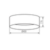 LED Plafond RIFA Deckenleuchte 17,5W Braun KANLUX