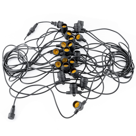 Garten Girlande Outdoor-Lichterkette 10m 10x E27 Glühbirnen 7W 4000K NARCI Lumiled