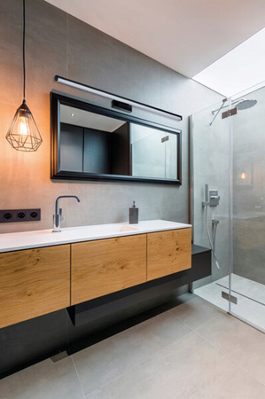 LED-Badezimmer-Wandleuchte ASTEN 15W 4000K 1230lm 90cm IP44 Spiegelleuchte Schwarz KANLUX