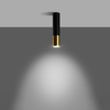 SOLLUX Anbauleuchte LOOPEZ GU10 Spot Tuba Elegant Schwarz und Gold
