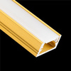 Aluminiumprofil MINI für LED-Streifen mit Milchglasabdeckung, 1m Gold LUMILED