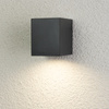 Wandleuchte Außen GU10, Garten-Wandleuchte Schwarz Quadratisch ALLIUM LUMILED
